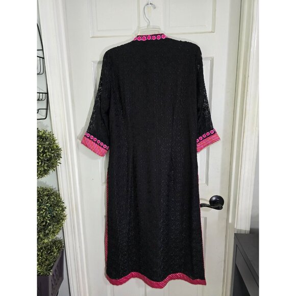 Yasmeen Arif Women's Embroidered Sequins Beaded Lace Sleeve Indian Kurta Dress - Picture 5 of 13